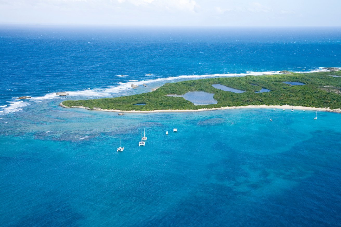 Aerial view of Icacos Island Puerto Rico